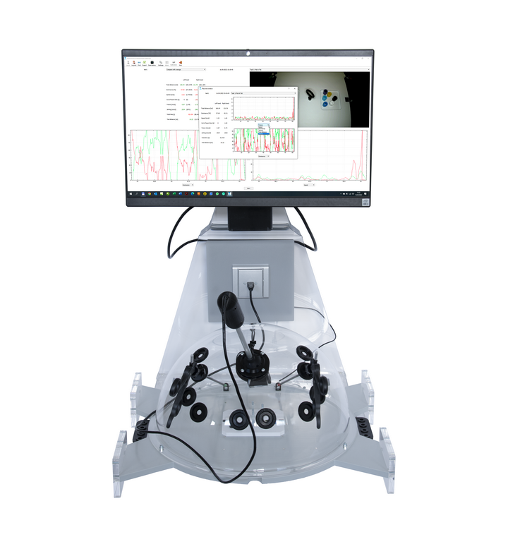 Desktop Laparoscopic trainer with shperical top